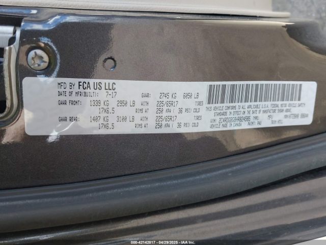 2C4RDGBG8HR824585 Dodge Grand Caravan Se
