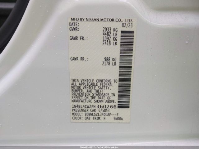 2023 NISSAN ALTIMA 1N4BL4CW2PN360266 Photo 8