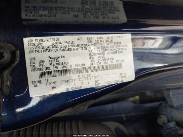 1FADP3L99HL241872 Ford FOCUS ST