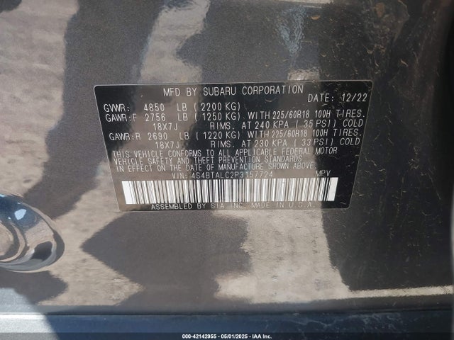 4S4BTALC2P3157724 Subaru na, u5