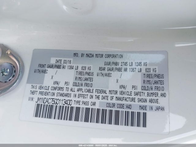 JM1NDAC75G0113400 Mazda Mx-5 Miata Club