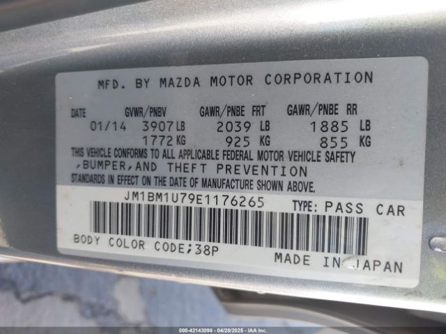 JM1BM1U79E1176265 Mazda Mazda3 I Sport