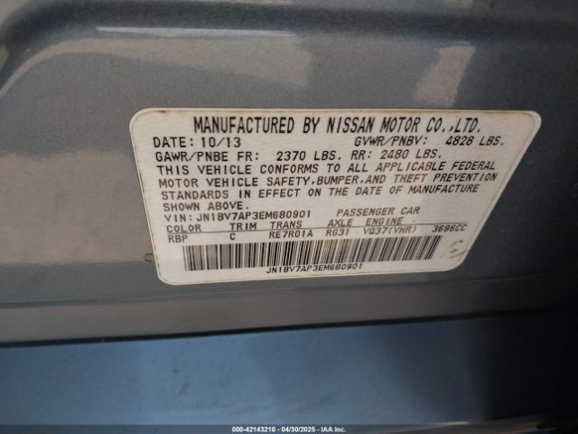 JN1BV7AP3EM680901 Infiniti Q50 Premium