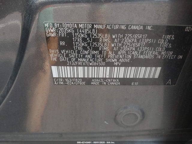 Toyota RAV4 LE 2014 2T3ZFREV7EW084500 Image 9
