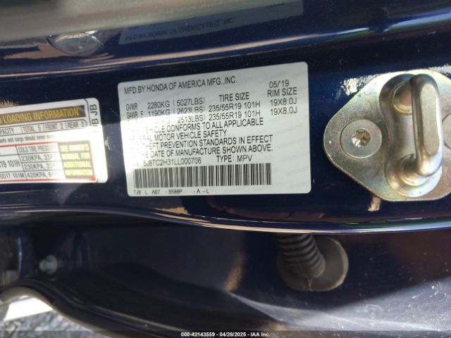 5J8TC2H31LL000706 Acura Rdx Standard