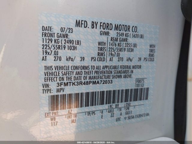 3FMTK3R48PMA72033 Ford Mustang Mach-e Premium