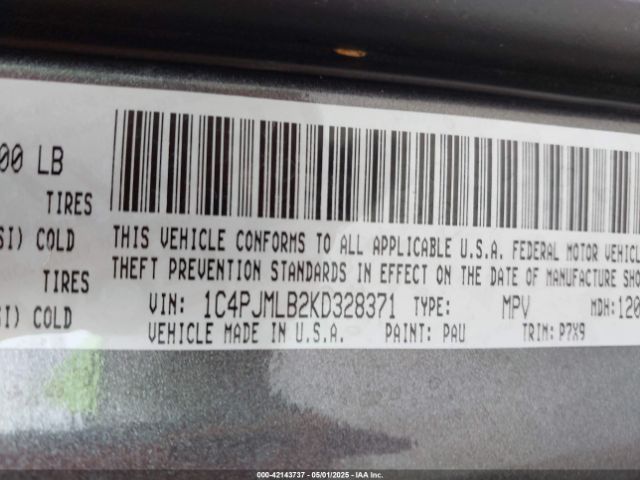 1C4PJMLB2KD328371 Jeep Cherokee Altitude 4x4