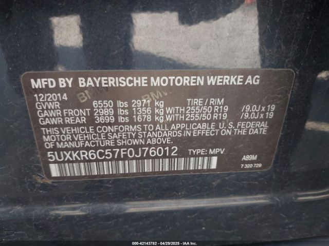 5UXKR6C57F0J76012 BMW X5 Xdrive50i