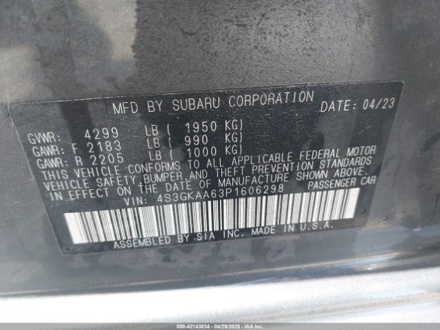 4S3GKAA63P1606298 Subaru Impreza Base