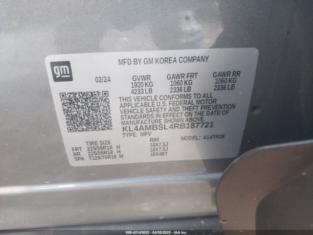 KL4AMBSL4RB187721 Buick Encore Gx Preferred