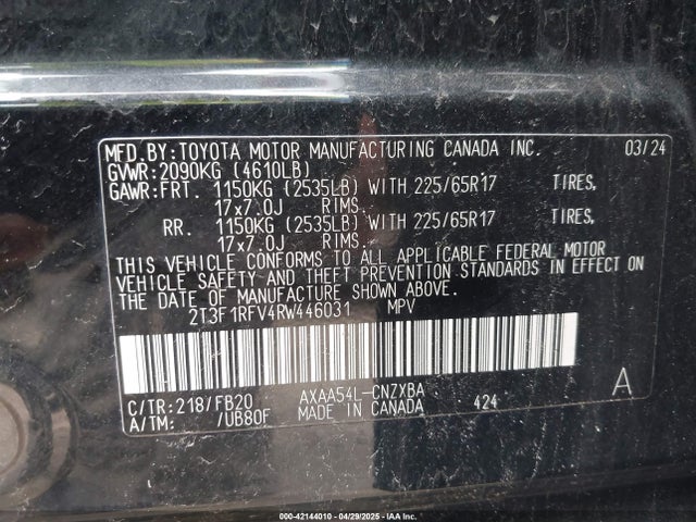 Toyota RAV4 LE 2024 2T3F1RFV4RW446031 Image 9