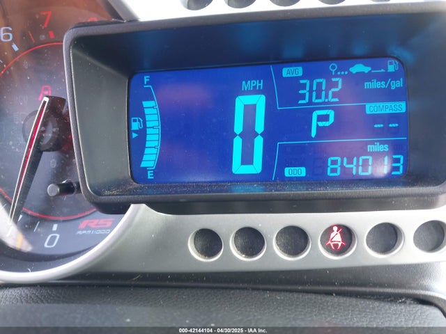 1G1JG5SB9F4119459 Chevrolet Sonic Rs Auto