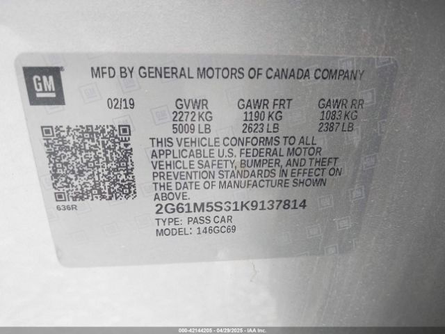 2G61M5S31K9137814 Cadillac XTS LUXURY