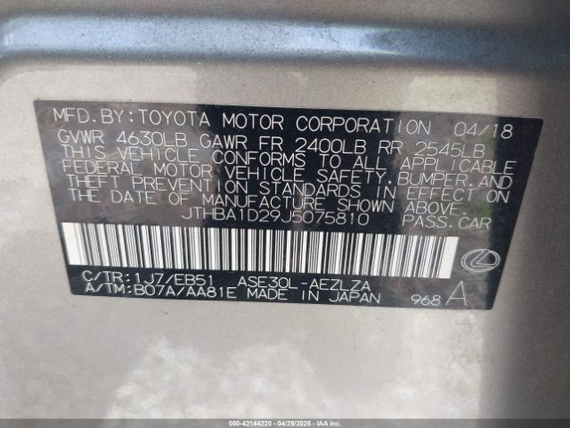 JTHBA1D29J5075810 Lexus IS 300