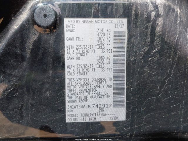 2018 NISSAN ROGUE 5N1AT2MV1JC742917 Photo 8