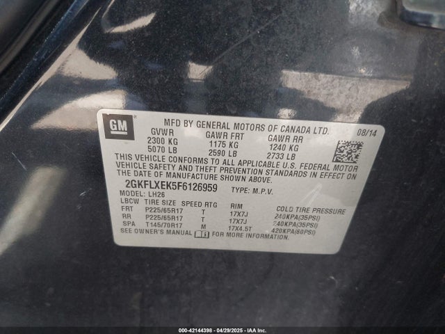 2GKFLXEK5F6126959 GMC Terrain Slt-1