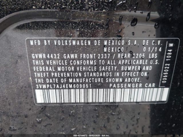 3VWPL7AJ4EM609051 Volkswagen Jetta Sportwagen 2.0l Tdi