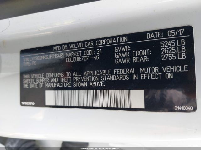 2018 VOLVO S90 LVY982MK6JP016485 Photo 8
