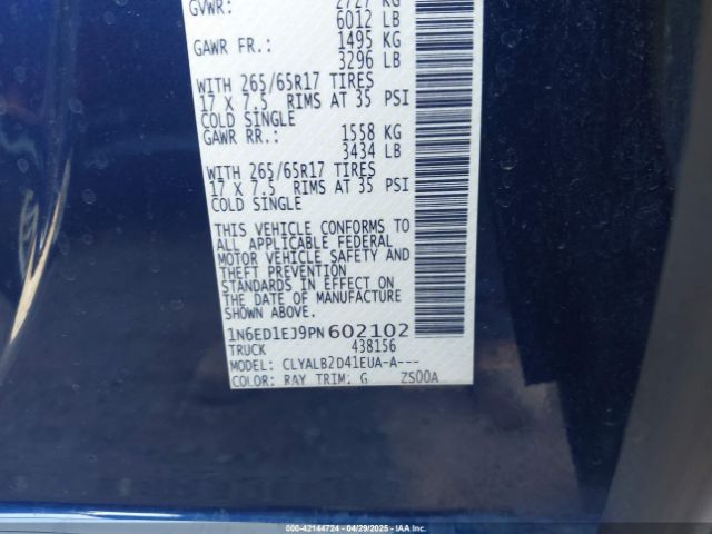 1N6ED1EJ9PN602102 Nissan Frontier Sv 4x2
