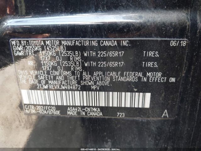 2T3WFREVXJW484872 Toyota Rav4 Xle