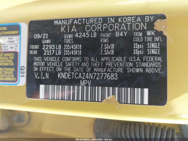 KNDETCA24N7277683 KIA Seltos Sx Turbo