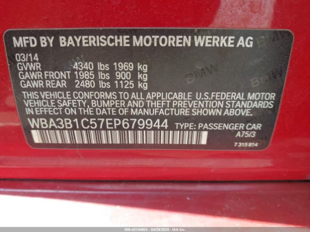 WBA3B1C57EP679944 BMW 320i