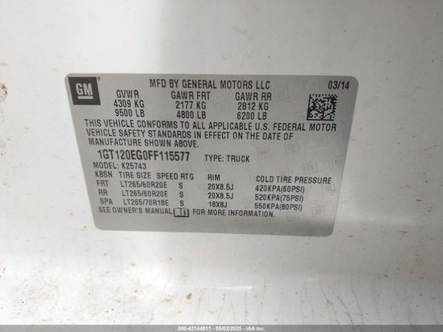 1GT120EG0FF115577 GMC Sierra 2500hd Denali