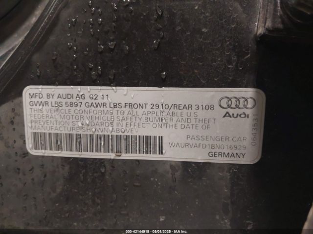 2011 AUDI A8 L WAURVAFD1BN016929 Photo 8