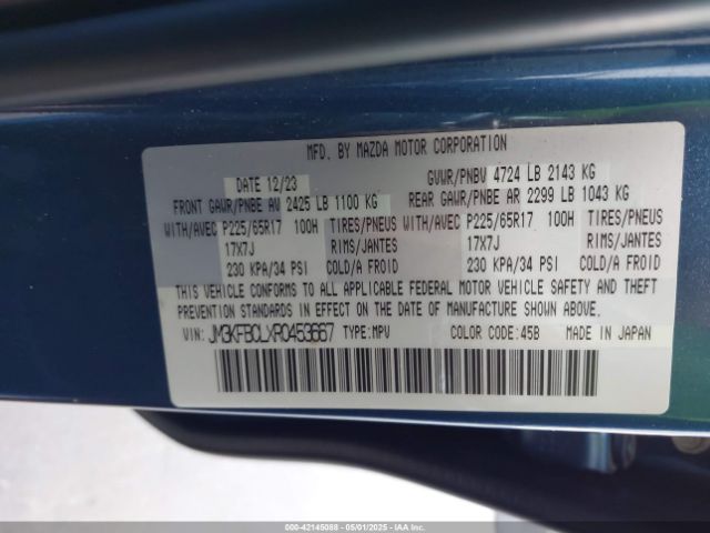 2024 MAZDA CX-5 JM3KFBCLXR0453667 Photo 8