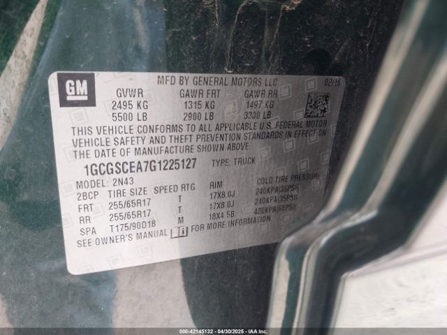 1GCGSCEA7G1225127 Chevrolet Colorado Lt