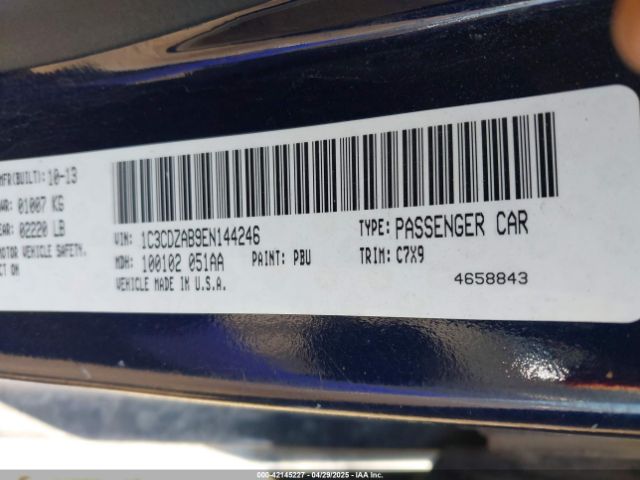 1C3CDZAB9EN144246 Dodge AVENGER SE