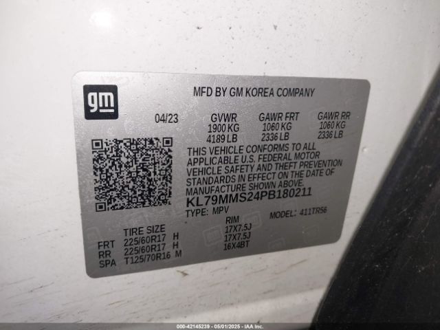 KL79MMS24PB180211 Chevrolet Trailblazer Fwd Ls
