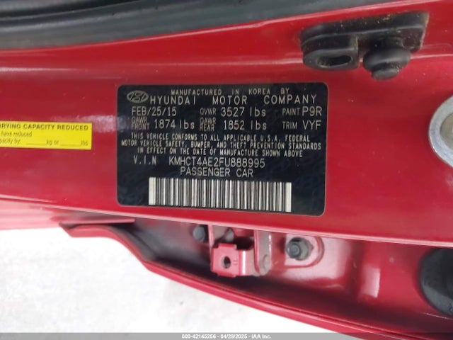 KMHCT4AE2FU888995 Hyundai ACCENT GLS
