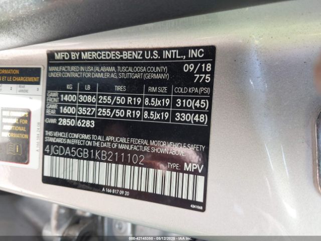 4JGDA5GB1KB211102 Mercedes-Benz Gle 400 4matic