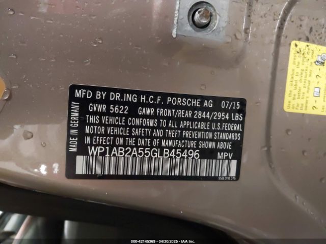 2016 PORSCHE MACAN WP1AB2A55GLB45496 Photo 8