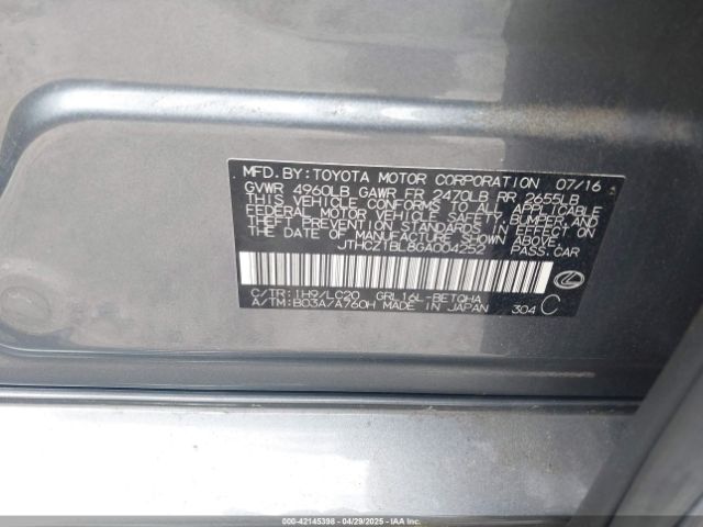 2016 LEXUS GS 350 JTHCZ1BL8GA004252 Photo 8