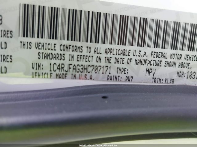 1C4RJFAG3HC707171 Jeep Grand Cherokee Altitude 4x4