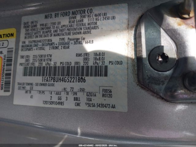 1FATP8UH4G5221806 Ford Mustang Ecoboost Premium