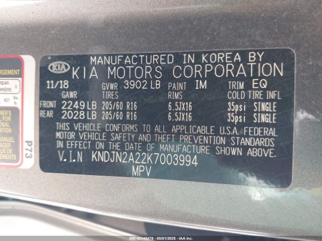 KNDJN2A22K7003994 KIA Soul