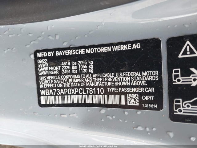BMW 430I 2023 WBA73AP0XPCL78110 Image 9
