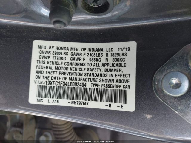 19XFC1F34LE002404 Honda CIVIC EX