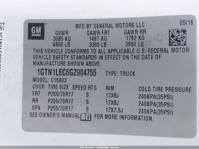 1GTN1LEC6GZ904755 GMC SIERRA 1500