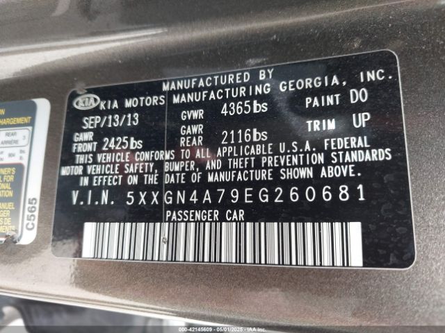 5XXGN4A79EG260681 KIA dohc gdi theta ii