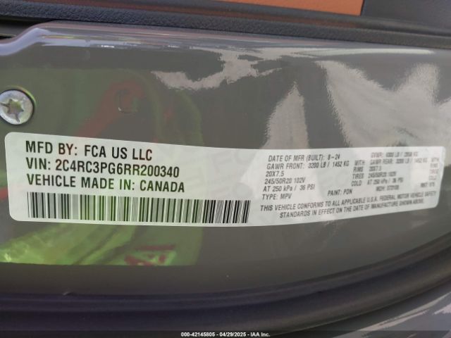 2024 CHRYSLER PACIFICA 2C4RC3PG6RR200340 Photo 8