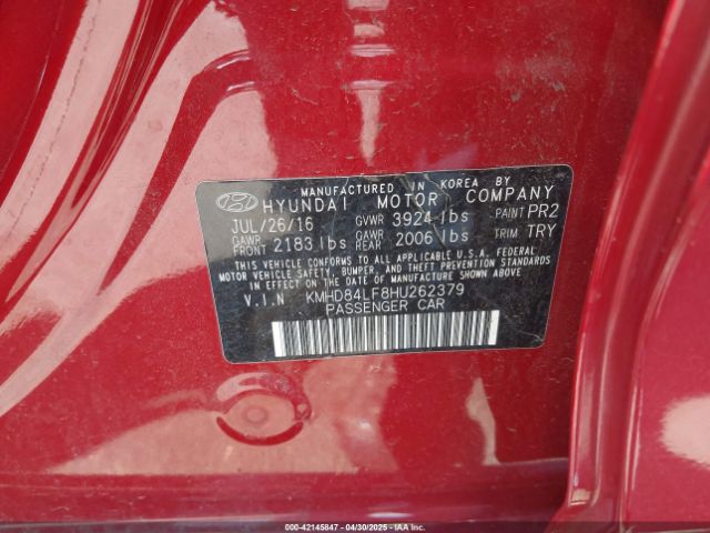 KMHD84LF8HU262379 Hyundai Elantra Limited