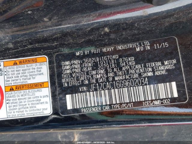 2016 SUBARU BRZ JF1ZCAC16G9602034 Photo 8