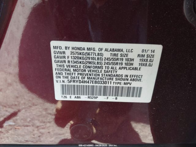 2014 ACURA MDX 5FRYD4H47EB033011 Photo 8
