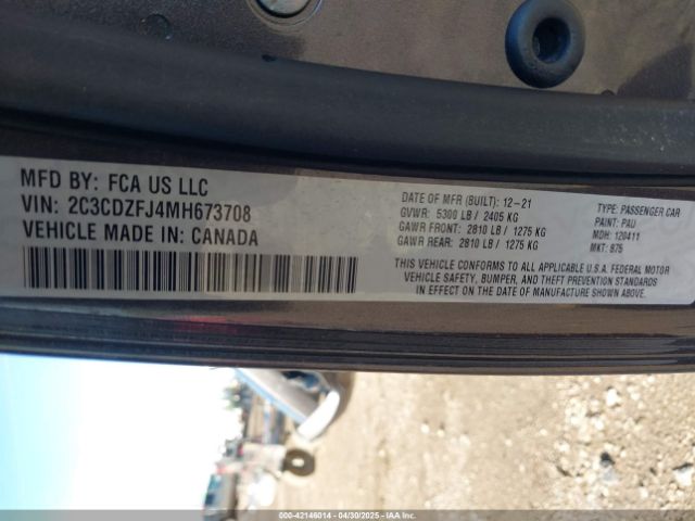2021 DODGE CHALLENGER 2C3CDZFJ4MH673708 Photo 8