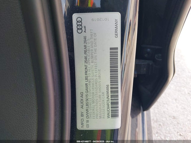 WAUC8AFC9JN095656 Audi A6 2.0t Premium/2.0t Sport