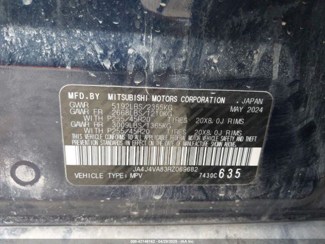 JA4J4VA83RZ069682 Mitsubishi Outlander